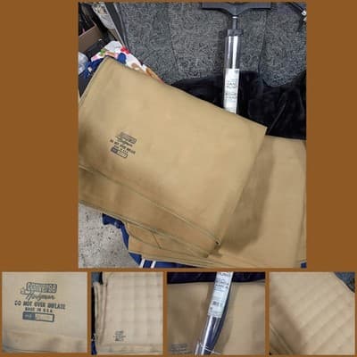 Vintage Converse Hodgman Air Mattress Pair No. 3604 3605 + Pump - TESTED 72HR - Image 1