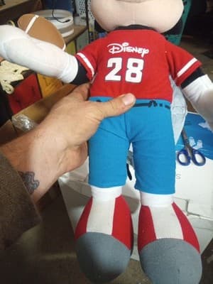 MICKEY MOUSE 20” Football Player Plush Toy Disney By Toy Factory!! - Thumbnail 3