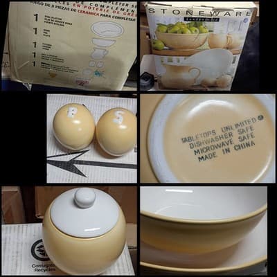 Tabletops Unlimited Yellow Stoneware Completer Set - 6pc Remaining - Read Notes - Image 1