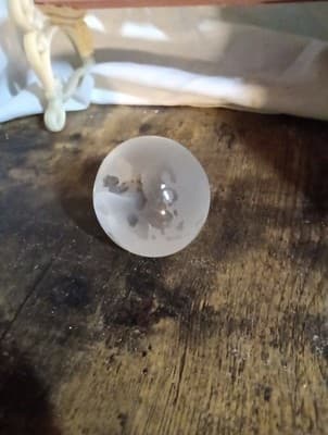 Glass Earth Globe World Etched Crystal Heavy Paper Weight - Thumbnail 3