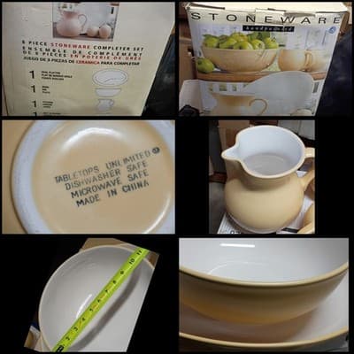 Tabletops Unlimited Yellow Stoneware Completer Set - 6pc Remaining - Read Notes - Thumbnail 2
