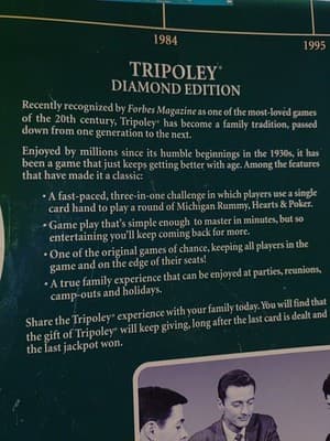 Tripoley Diamond Edition Cadaco Rotating Turnable Tray 2006 Celebrating 75yrs - Thumbnail 4