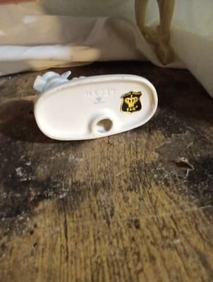 Vintage Goebel White Bisque Porcelain Angel Baby Jesus Donkey Manger Figurine B - Thumbnail 4