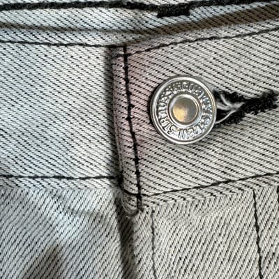 VTG Levis 501 Jeans Mens 42x32 Gray Straight Leg Button Fly Denim Classic Style - Thumbnail 3