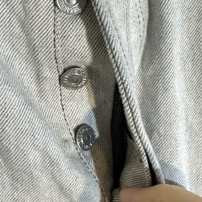 VTG Levis 501 Jeans Mens 42x32 Gray Straight Leg Button Fly Denim Classic Style - Thumbnail 4