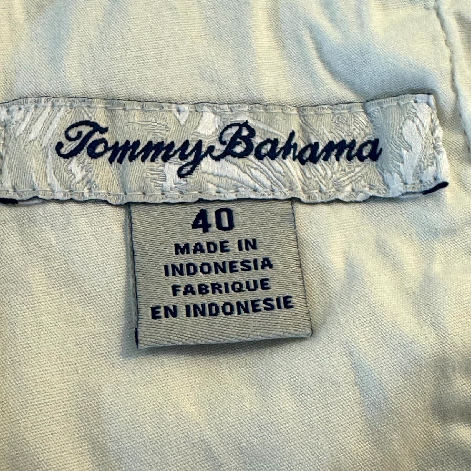 Tommy Bahama Men Chino Shorts 40 Beige Stretch Mid-Rise Flat Front Zip Fly - Thumbnail 4