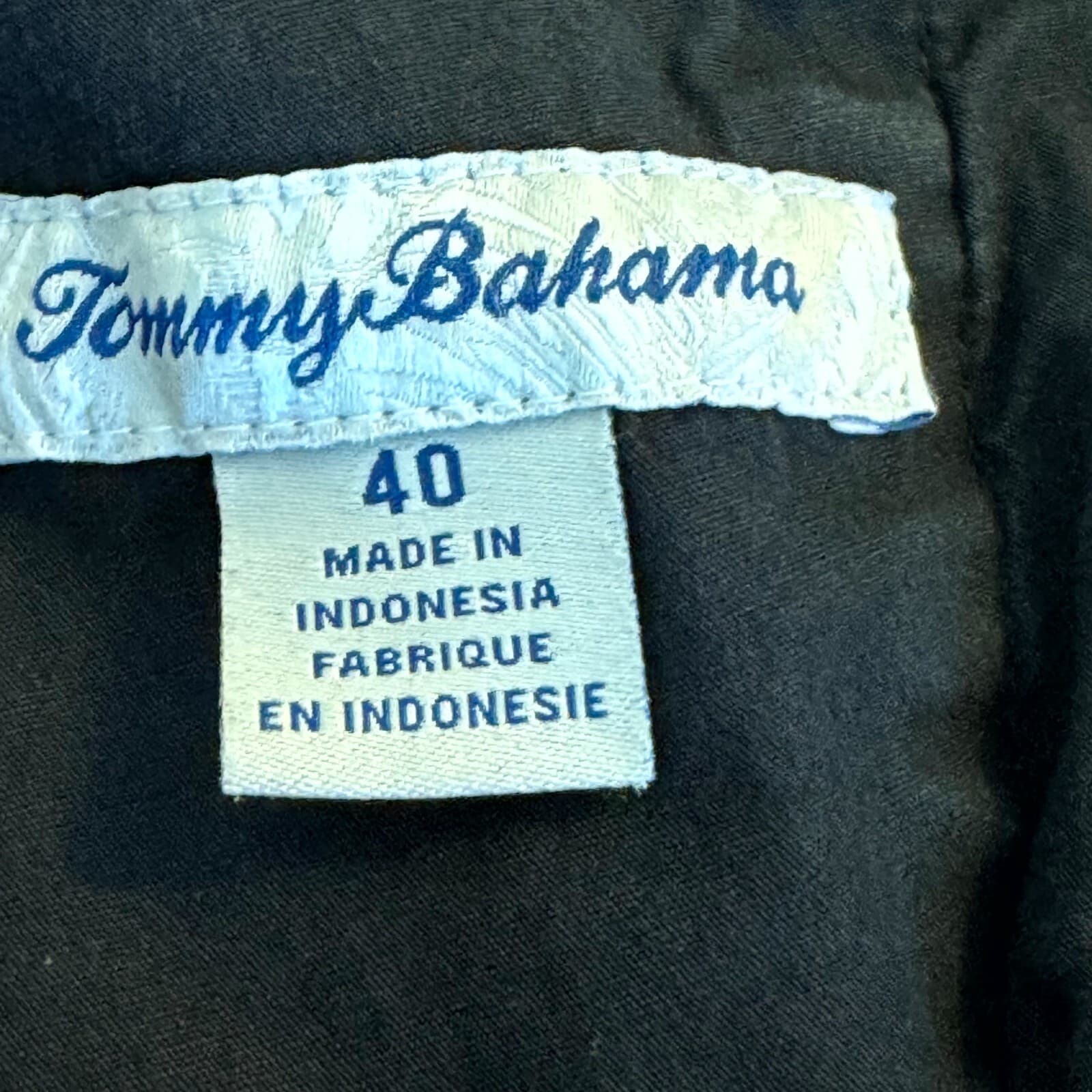 Tommy Bahama Men Chino Shorts 40 Black Stretch Mid-Rise Flat Front Zip Fly - Thumbnail 4