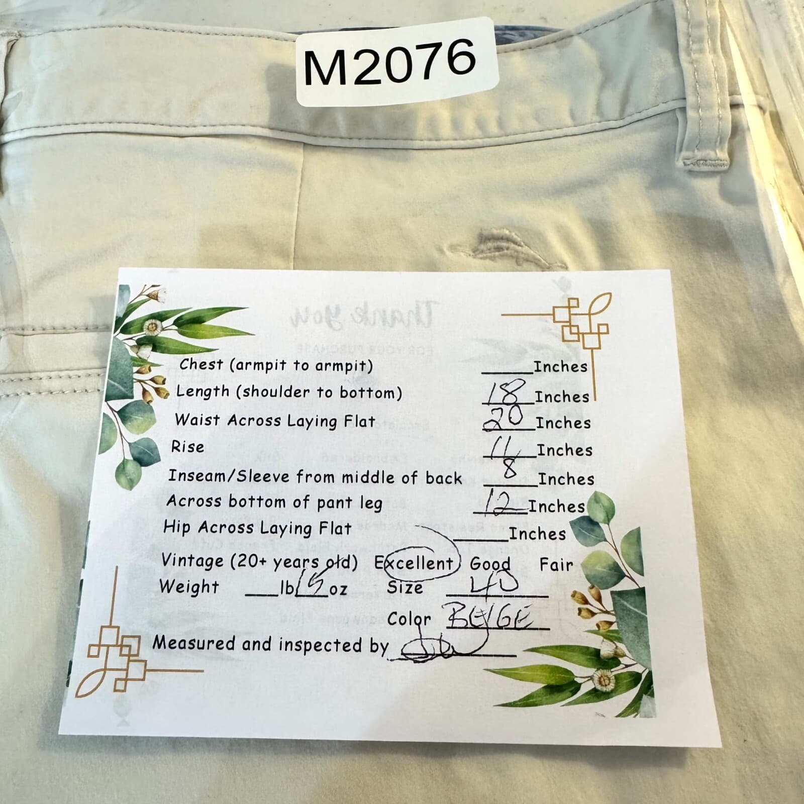 Tommy Bahama Men Chino Shorts 40 Beige Stretch Mid-Rise Flat Front Zip Fly - Thumbnail 7