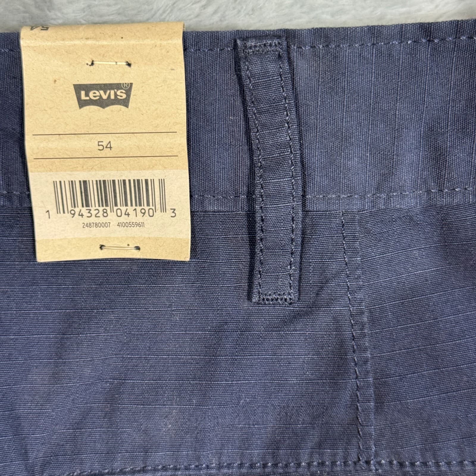 Levi's Men's Carrier Cargo Shorts 52 Navy 100% Cotton High-Rise Loose Fit - Thumbnail 6