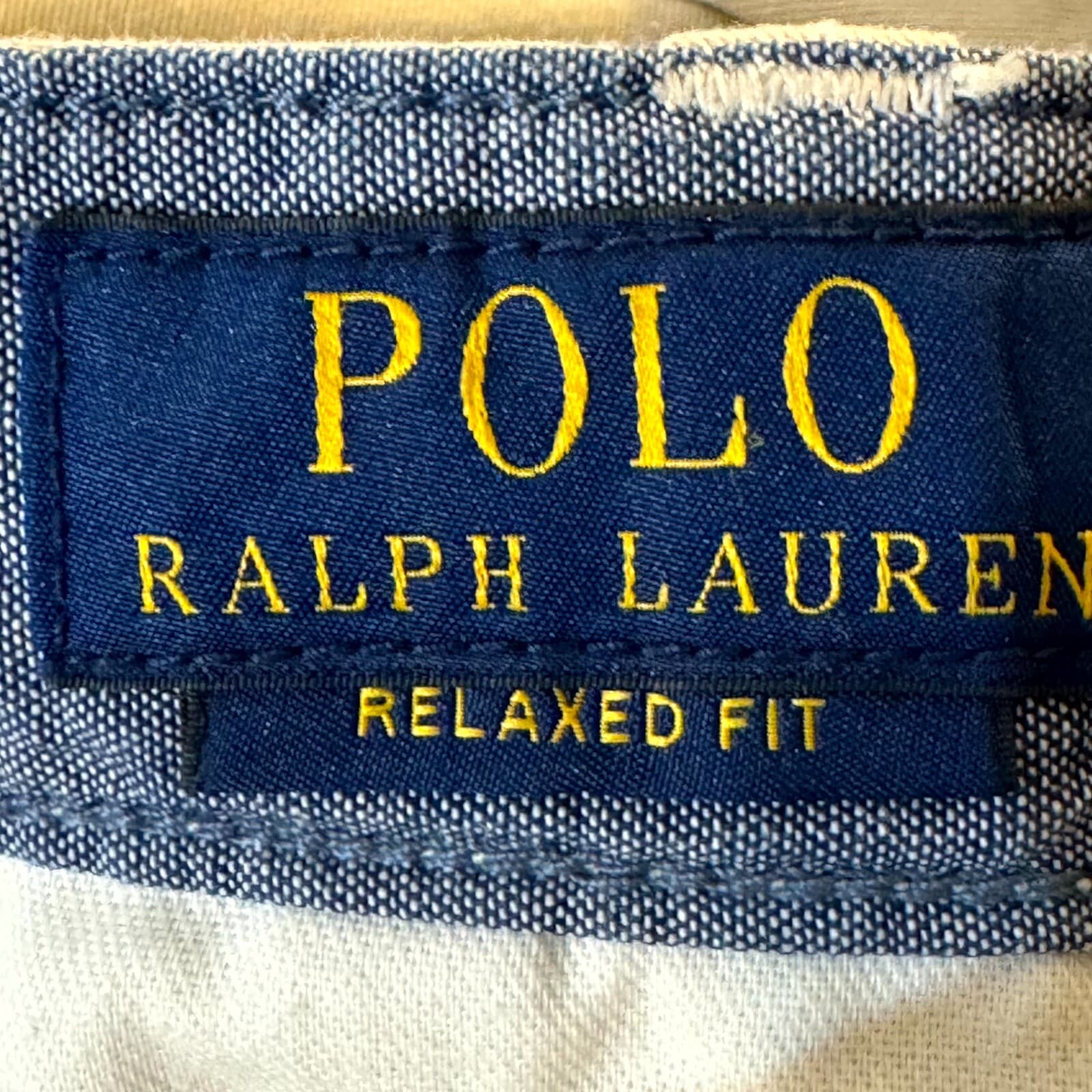 Polo Ralph Lauren Men Chino Shorts 36 Tan Pony Cotton Mid-Rise Relaxed Fit - Thumbnail 6