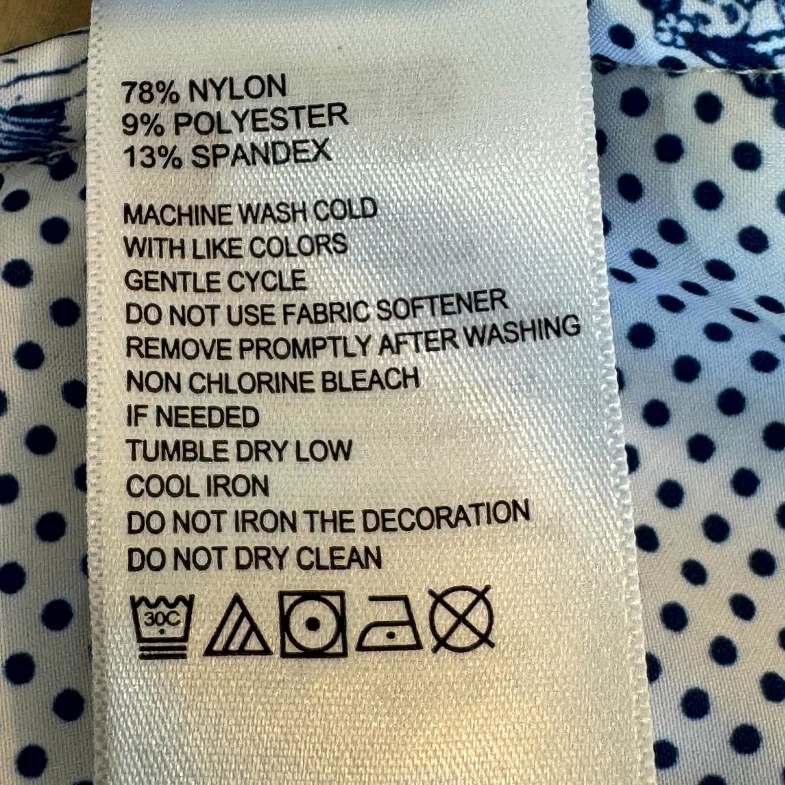 Tommy Bahama Mens Chino Shorts 40 Cream Nylon Stretch Mid-Rise Flat Front - Thumbnail 5