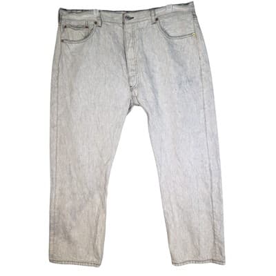 VTG Levis 501 Jeans Mens 42x32 Gray Straight Leg Button Fly Denim Classic Style - Image 1