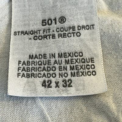 VTG Levis 501 Jeans Mens 42x32 Gray Straight Leg Button Fly Denim Classic Style - Thumbnail 7