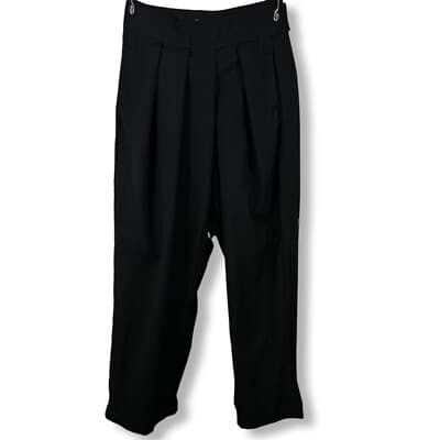 Commense Slacks Women's Black Pleated Wide-Leg Dress Pants Size S Polyester W95 - Image 1