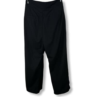 Commense Slacks Women's Black Pleated Wide-Leg Dress Pants Size S Polyester W95 - Thumbnail 2