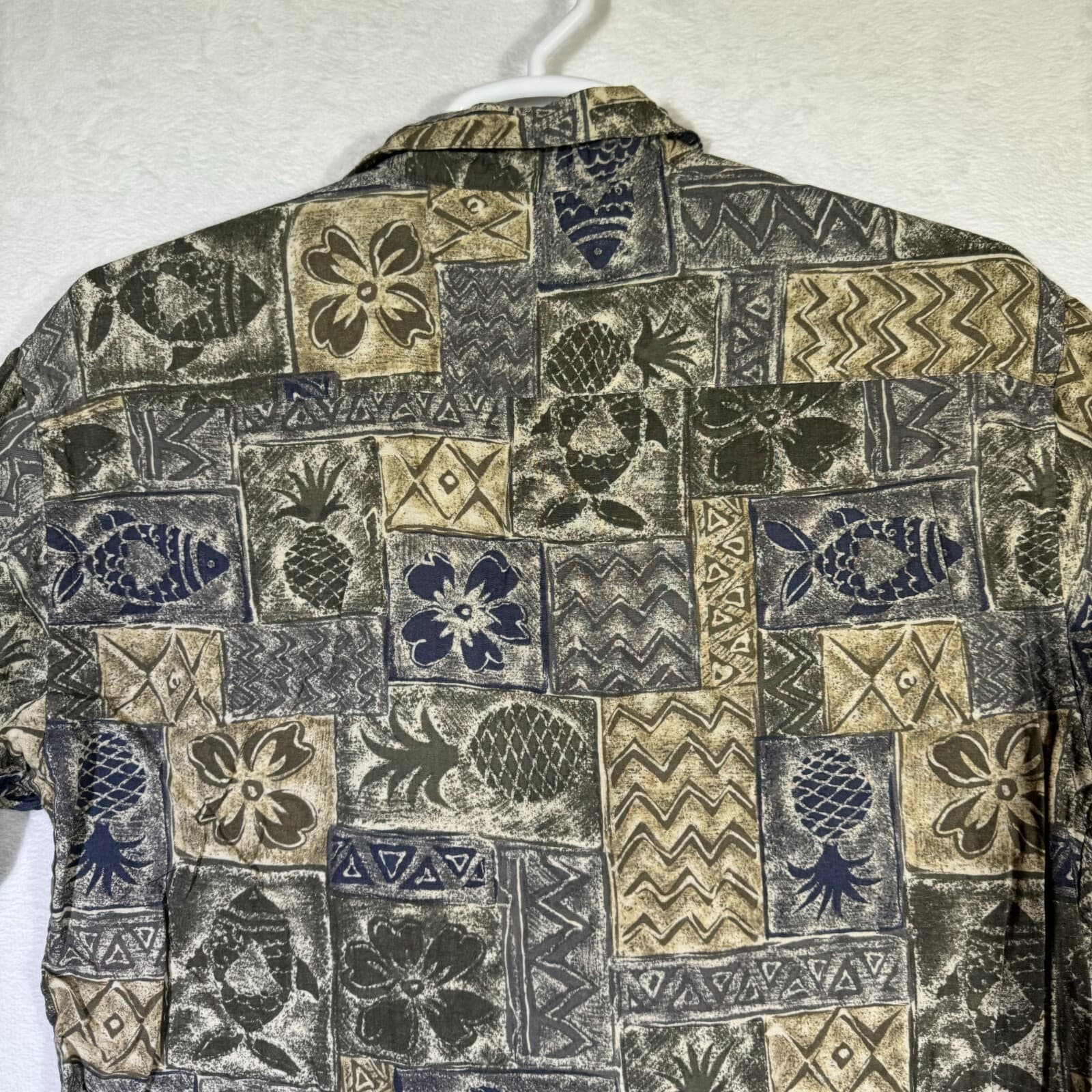 Campia Moda Shirt Mens M Multicolor Tropical Rayon Hawaiian Button‑Up Short M222 - Thumbnail 13