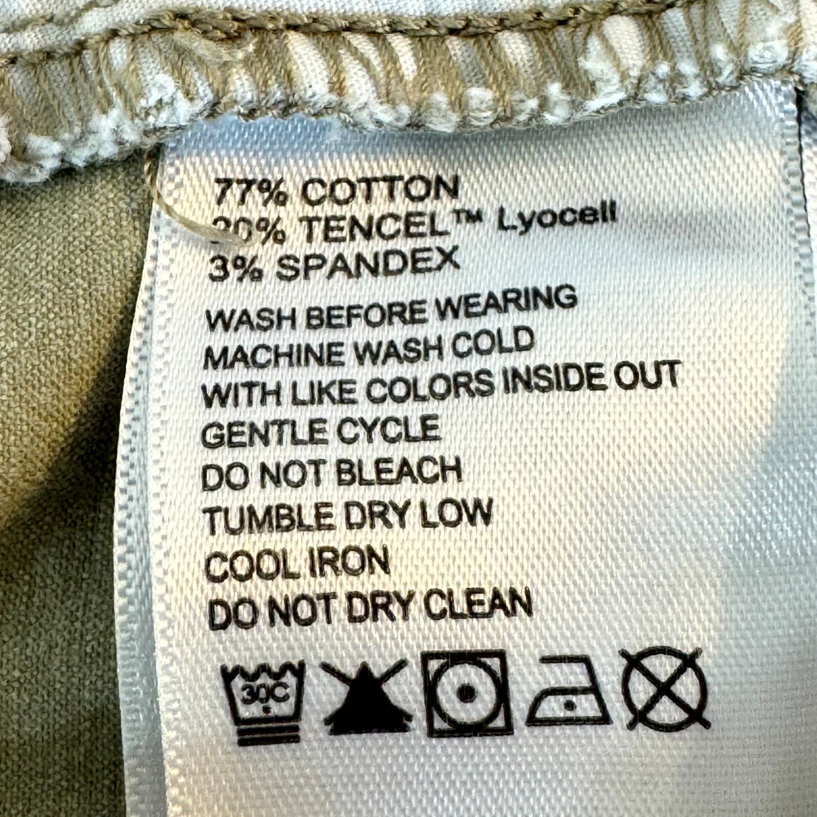 Tommy Bahama Men Chino Shorts 40 Beige Stretch Mid-Rise Flat Front Classic - Thumbnail 5