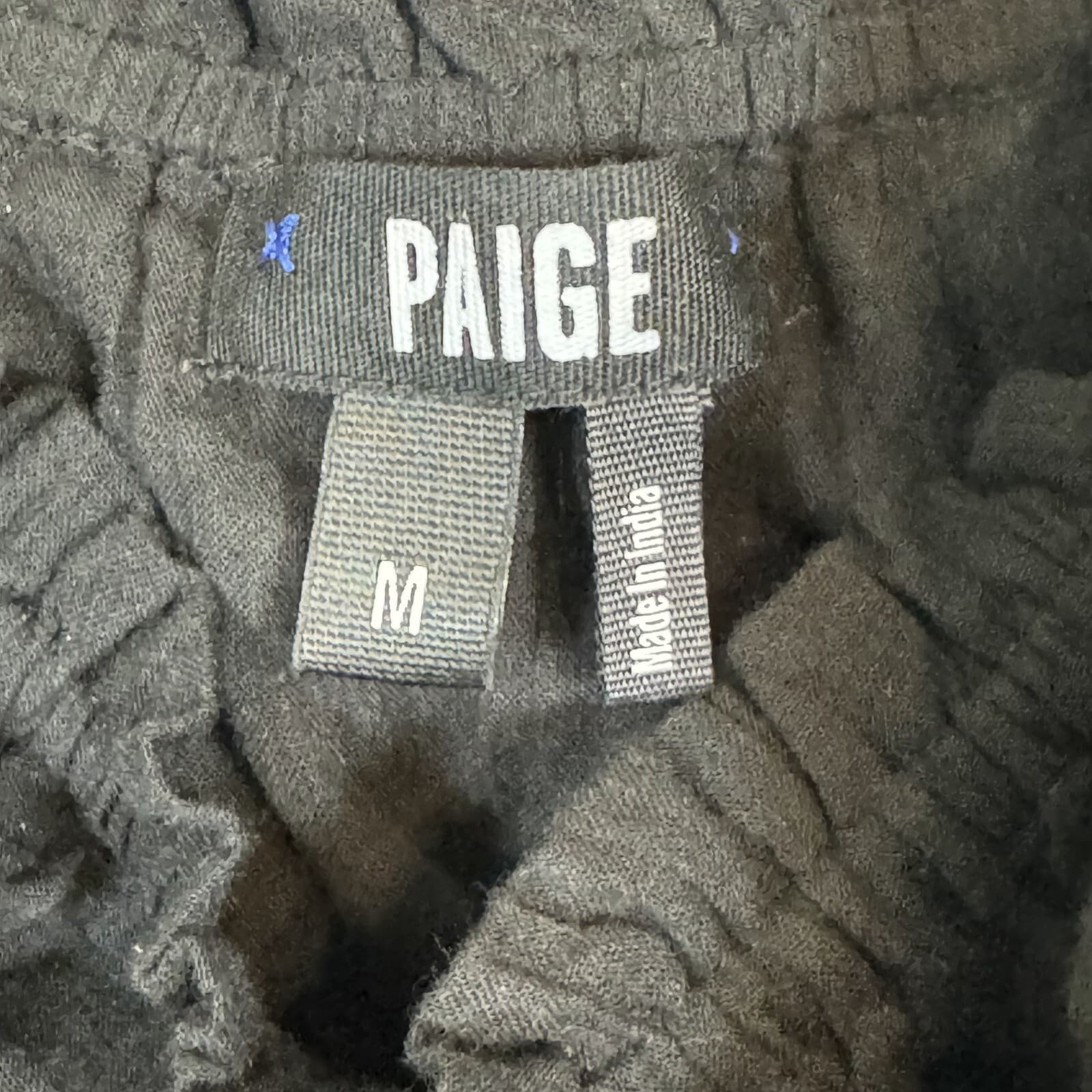 Paige Blouse Women’s M Knotted Shoulder Elastic Neck Black Cotton Top W278 - Thumbnail 4