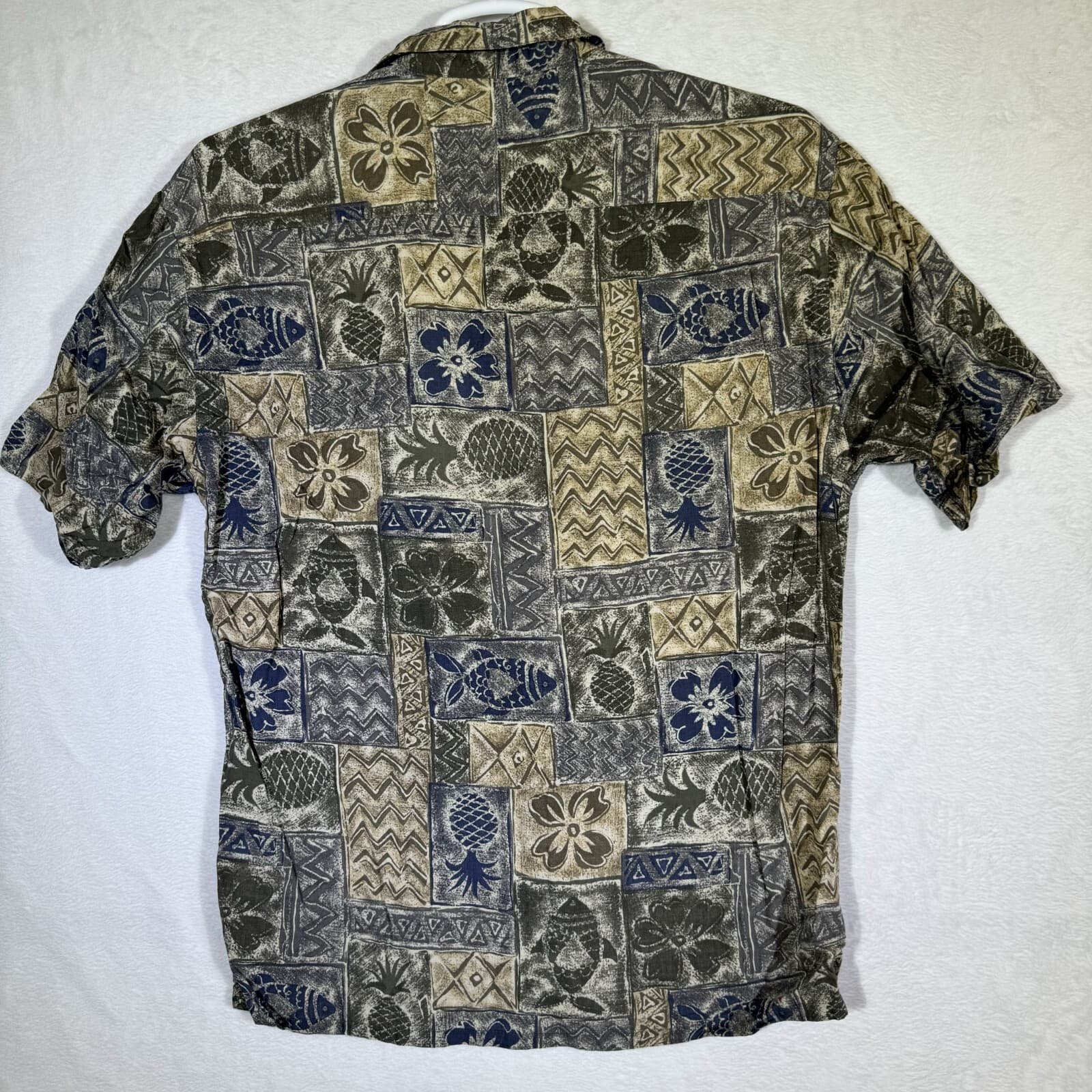 Campia Moda Shirt Mens M Multicolor Tropical Rayon Hawaiian Button‑Up Short M222 - Thumbnail 10