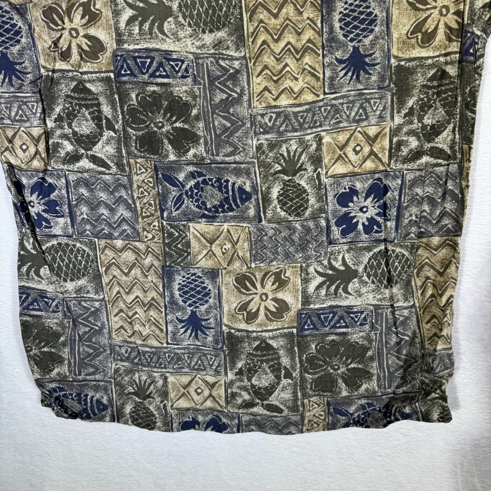 Campia Moda Shirt Mens M Multicolor Tropical Rayon Hawaiian Button‑Up Short M222 - Thumbnail 11