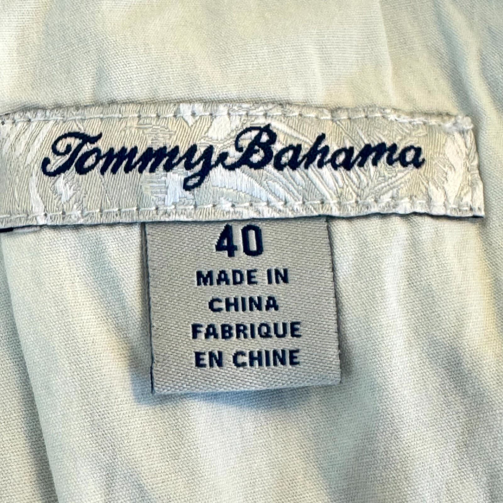 Tommy Bahama Men Chino Shorts 40 Beige Stretch Mid-Rise Flat Front Classic - Thumbnail 4