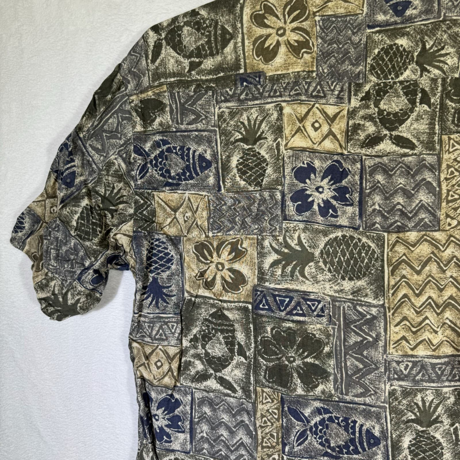 Campia Moda Shirt Mens M Multicolor Tropical Rayon Hawaiian Button‑Up Short M222 - Thumbnail 12