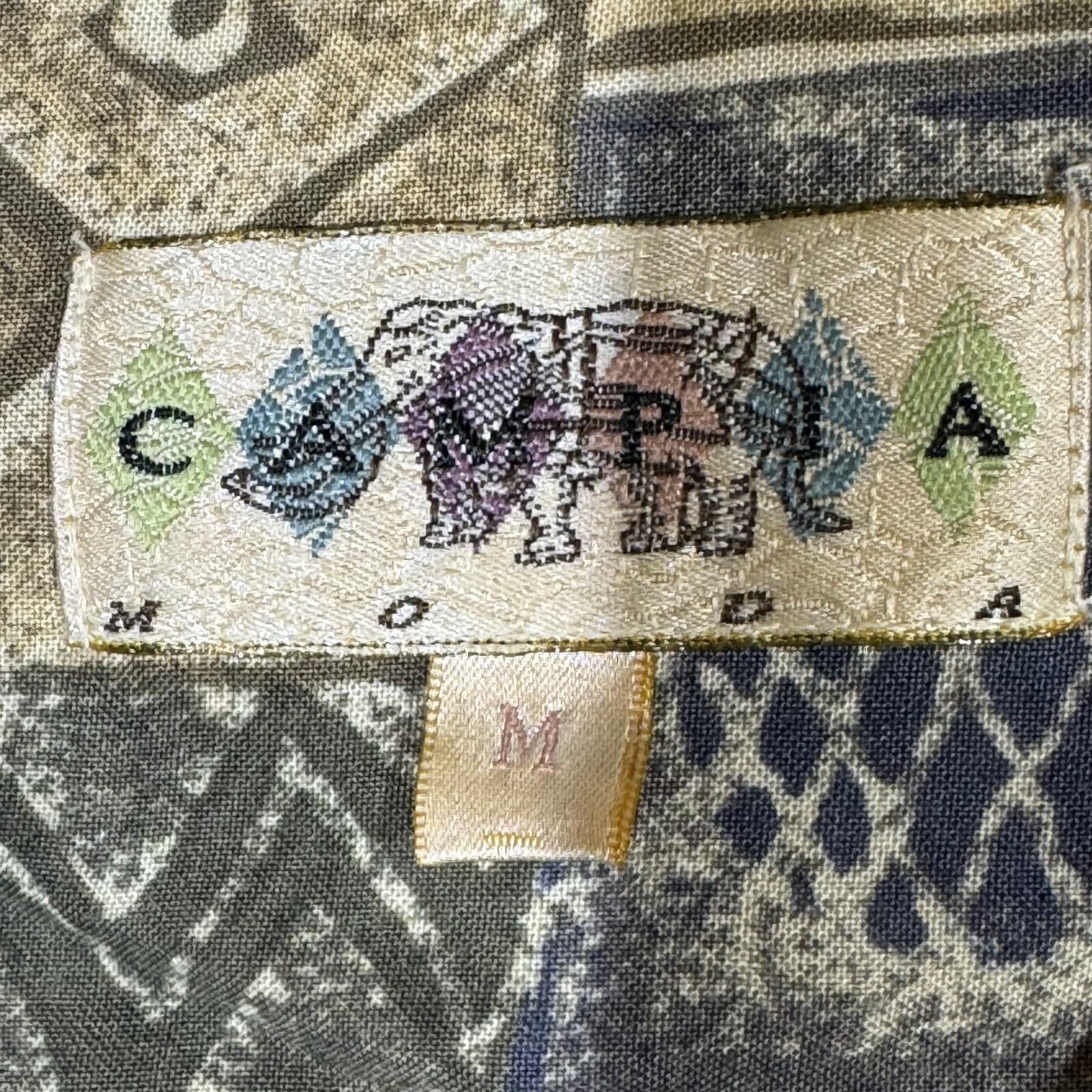 Campia Moda Shirt Mens M Multicolor Tropical Rayon Hawaiian Button‑Up Short M222 - Thumbnail 7