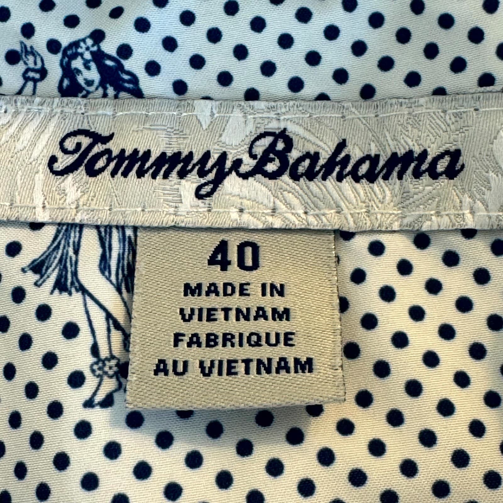 Tommy Bahama Mens Chino Shorts 40 Cream Nylon Stretch Mid-Rise Flat Front - Thumbnail 4