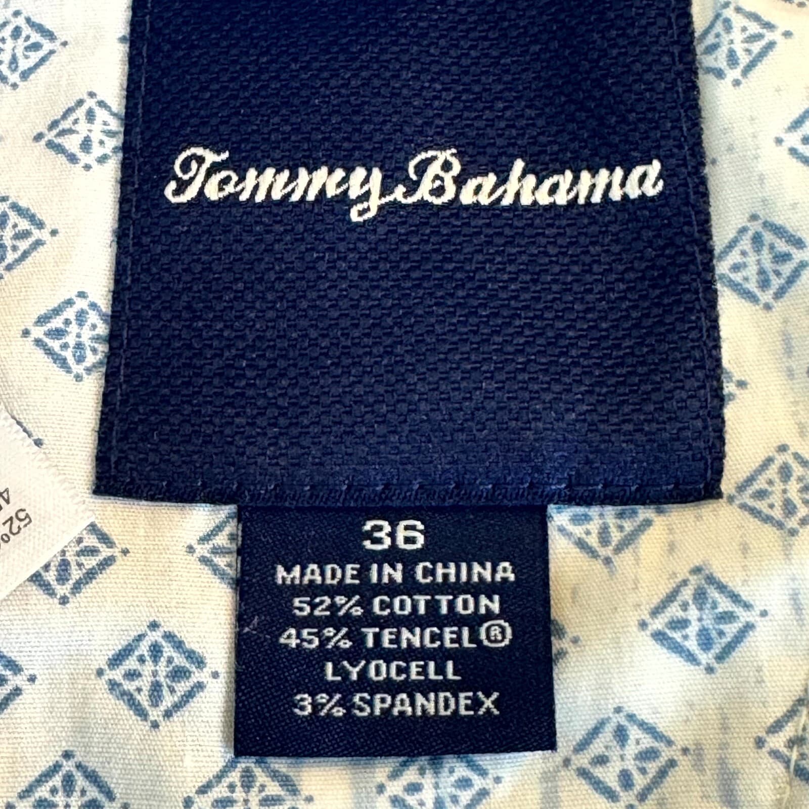 Tommy Bahama Men Chino Shorts 36 Beige Stretch Mid-Rise Flat Front Zip Fly - Thumbnail 4