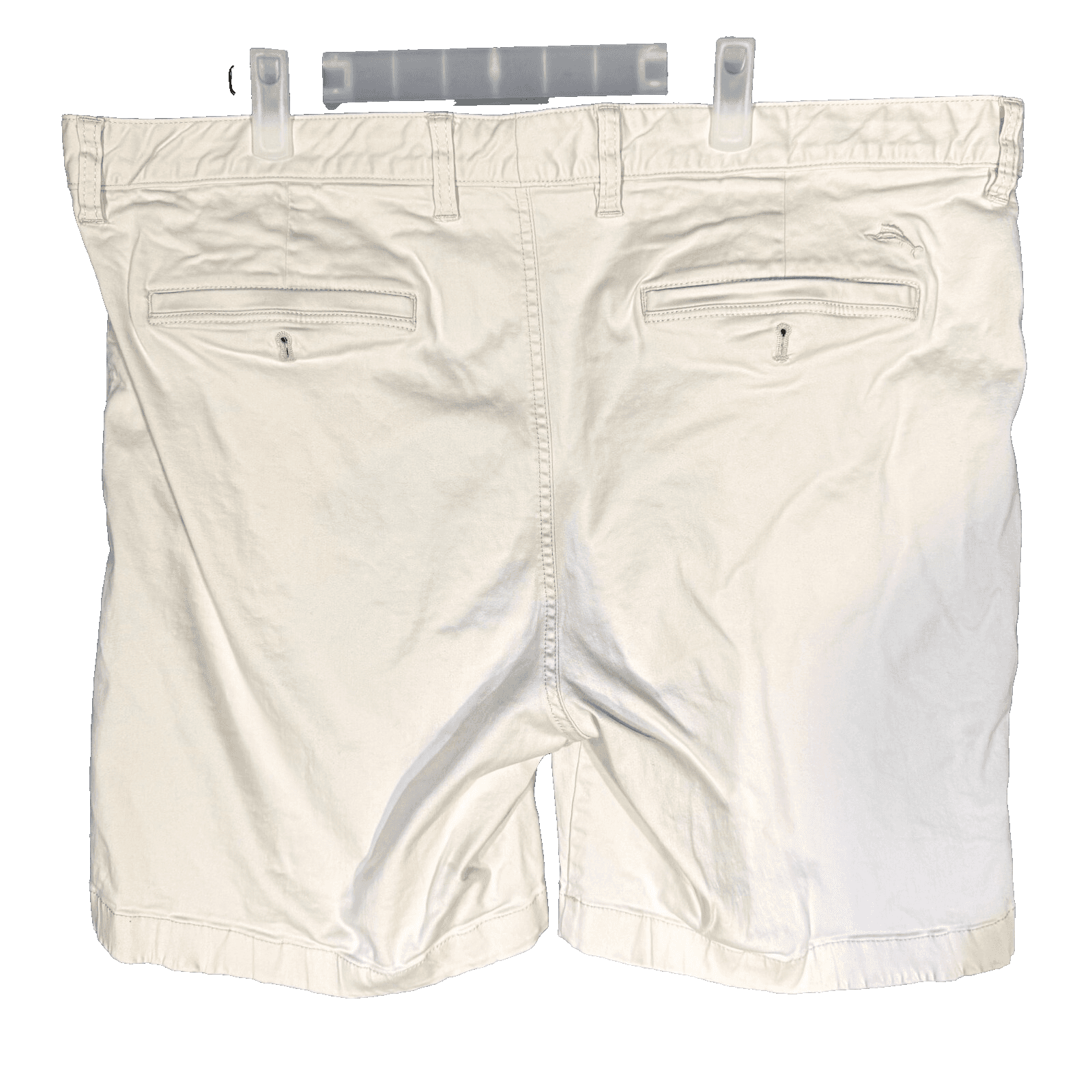 Tommy Bahama Men Chino Shorts 40 Beige Stretch Mid-Rise Flat Front Zip Fly - Thumbnail 2