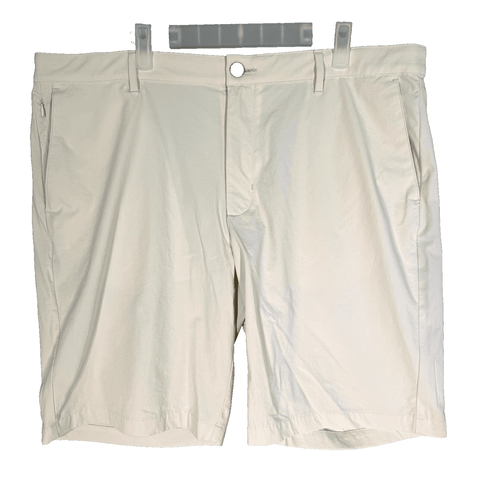 Tommy Bahama Mens Chino Shorts 40 Cream Nylon Stretch Mid-Rise Flat Front - Image 1