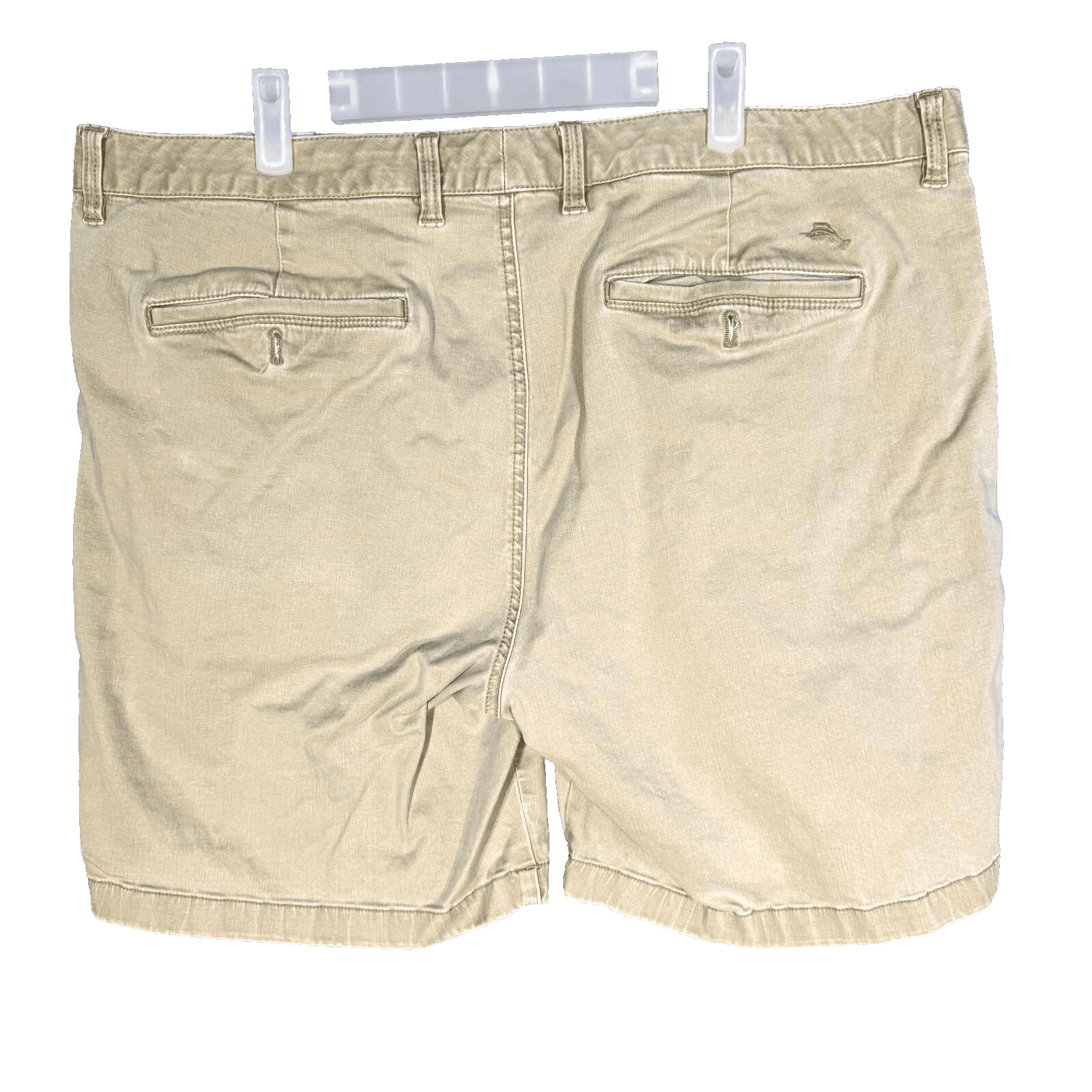 Tommy Bahama Men Chino Shorts 40 Beige Stretch Mid-Rise Flat Front Classic - Thumbnail 2