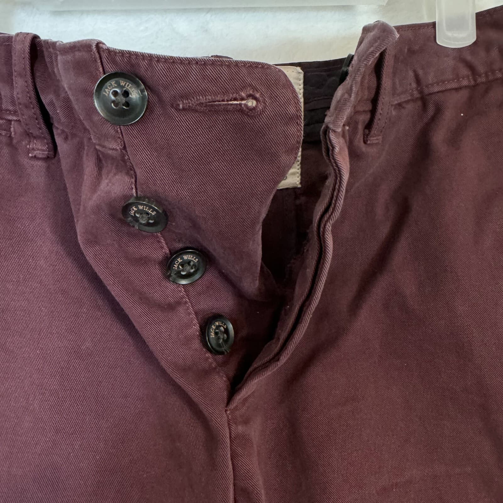 Jack Wills Jeans Men’s 30R Red Skinny 100% Cotton Button-Front Coin Pockets - Thumbnail 5