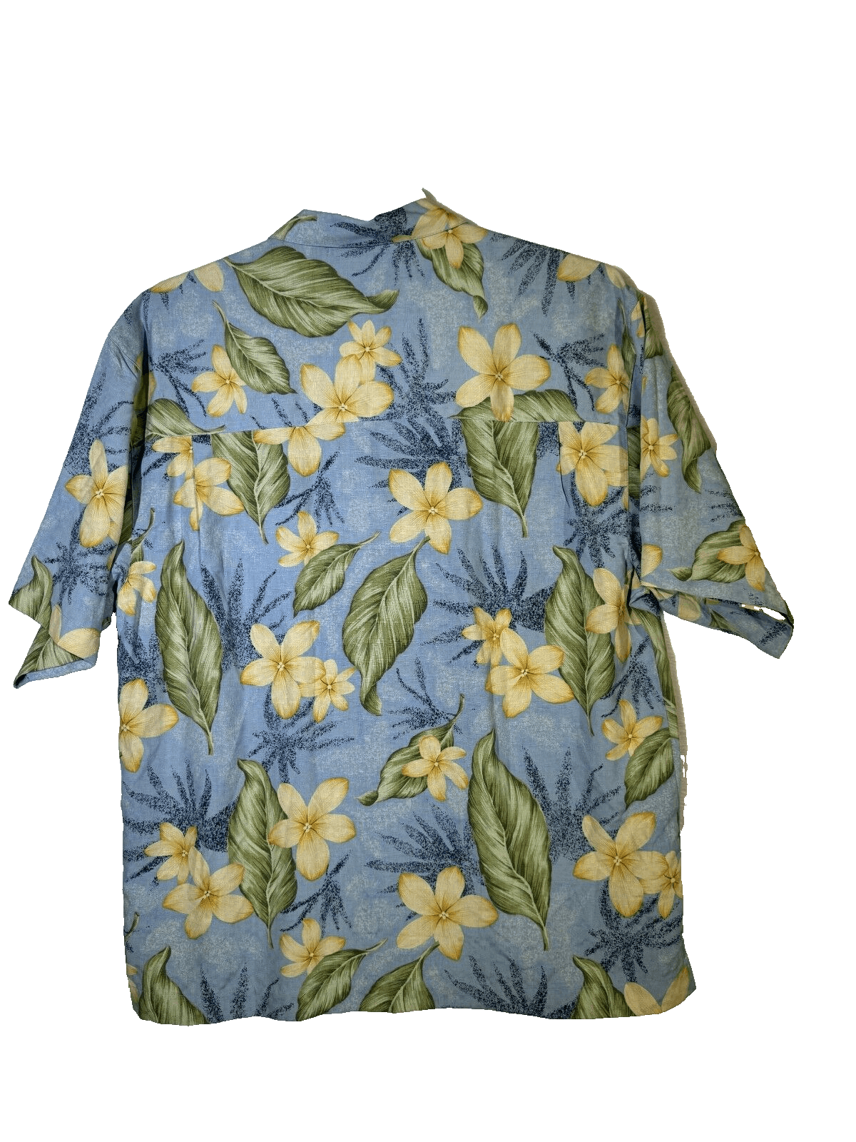 Bermuda Bay Shirt Men’s L Blue Floral 100% Silk Hawaiian Button-Up M183 - Thumbnail 2