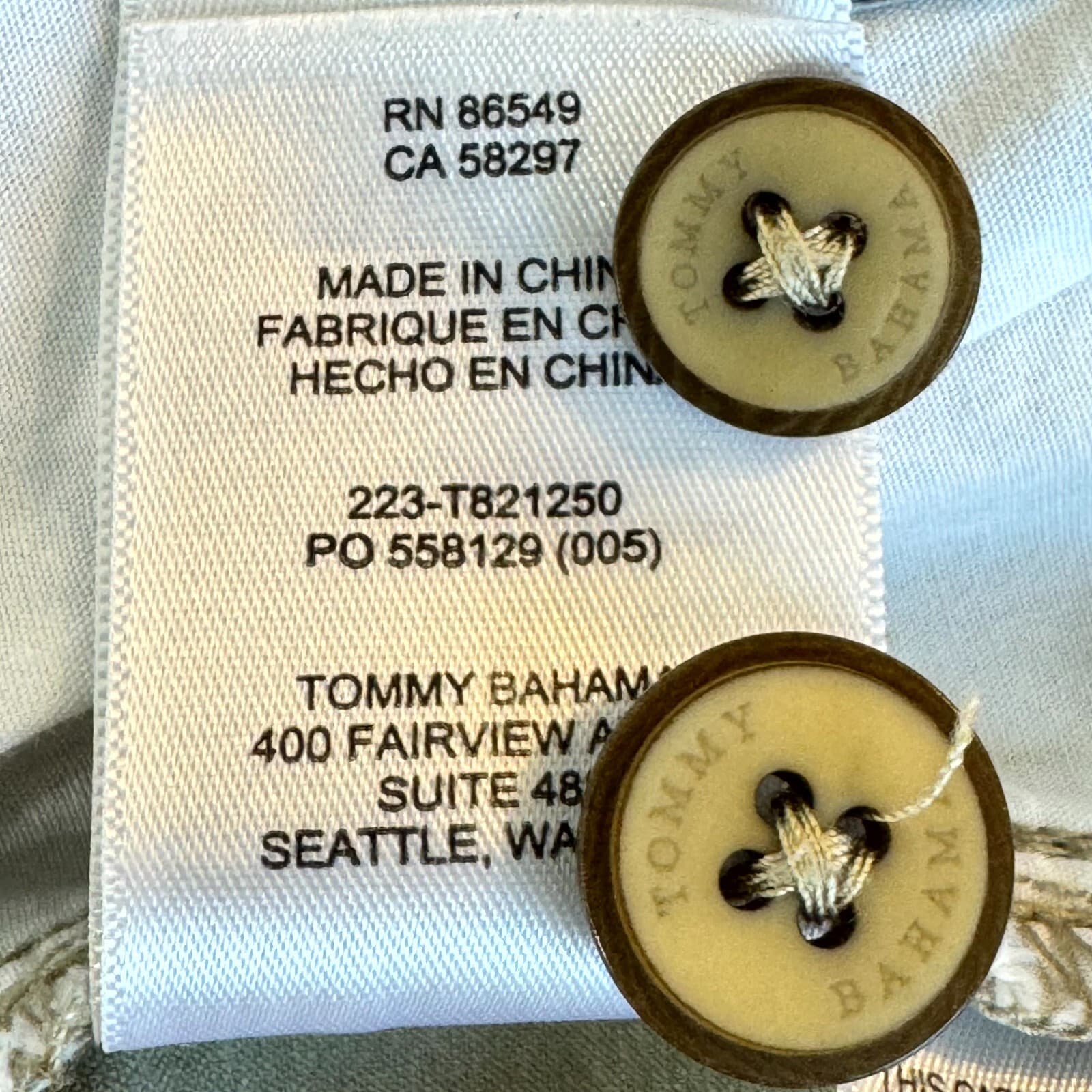 Tommy Bahama Men Chino Shorts 40 Beige Stretch Mid-Rise Flat Front Classic - Thumbnail 7