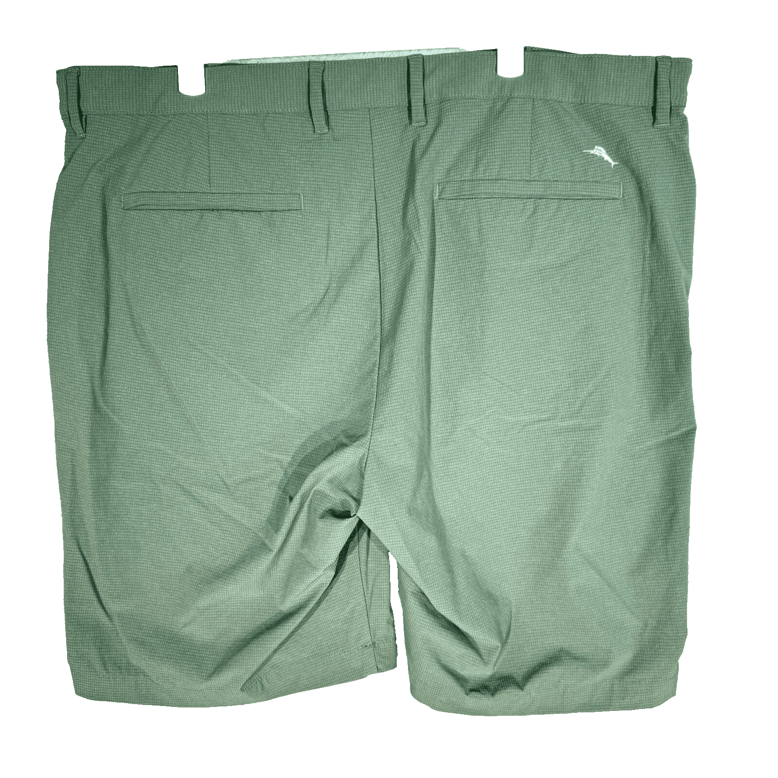 Tommy Bahama Mens Ripstop Shorts 40 Green Nylon Stretch Mid-Rise Zip Fly - Thumbnail 2