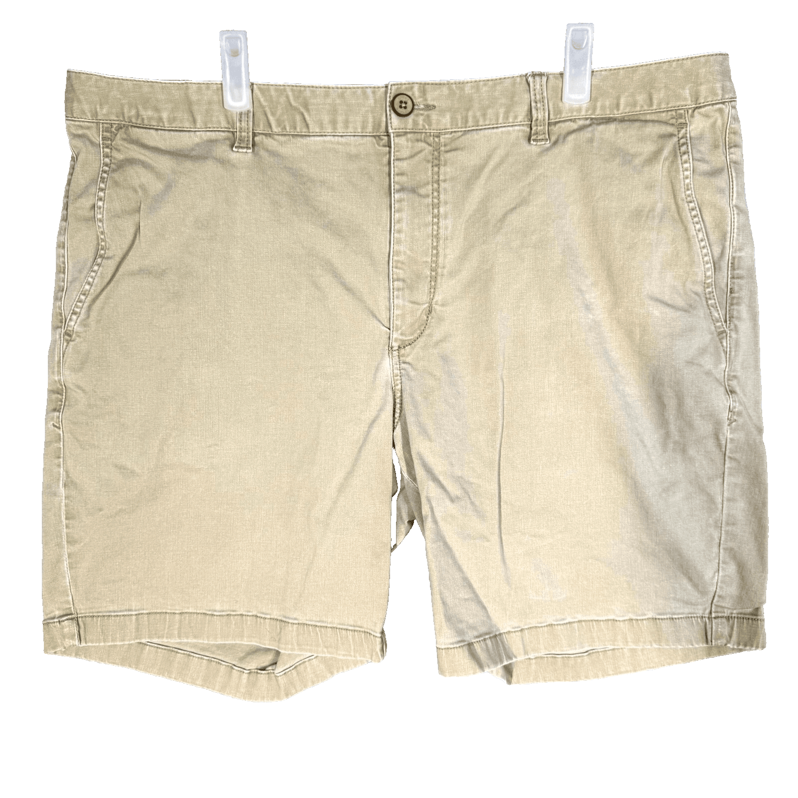 Tommy Bahama Men Chino Shorts 40 Beige Stretch Mid-Rise Flat Front Classic - Image 1