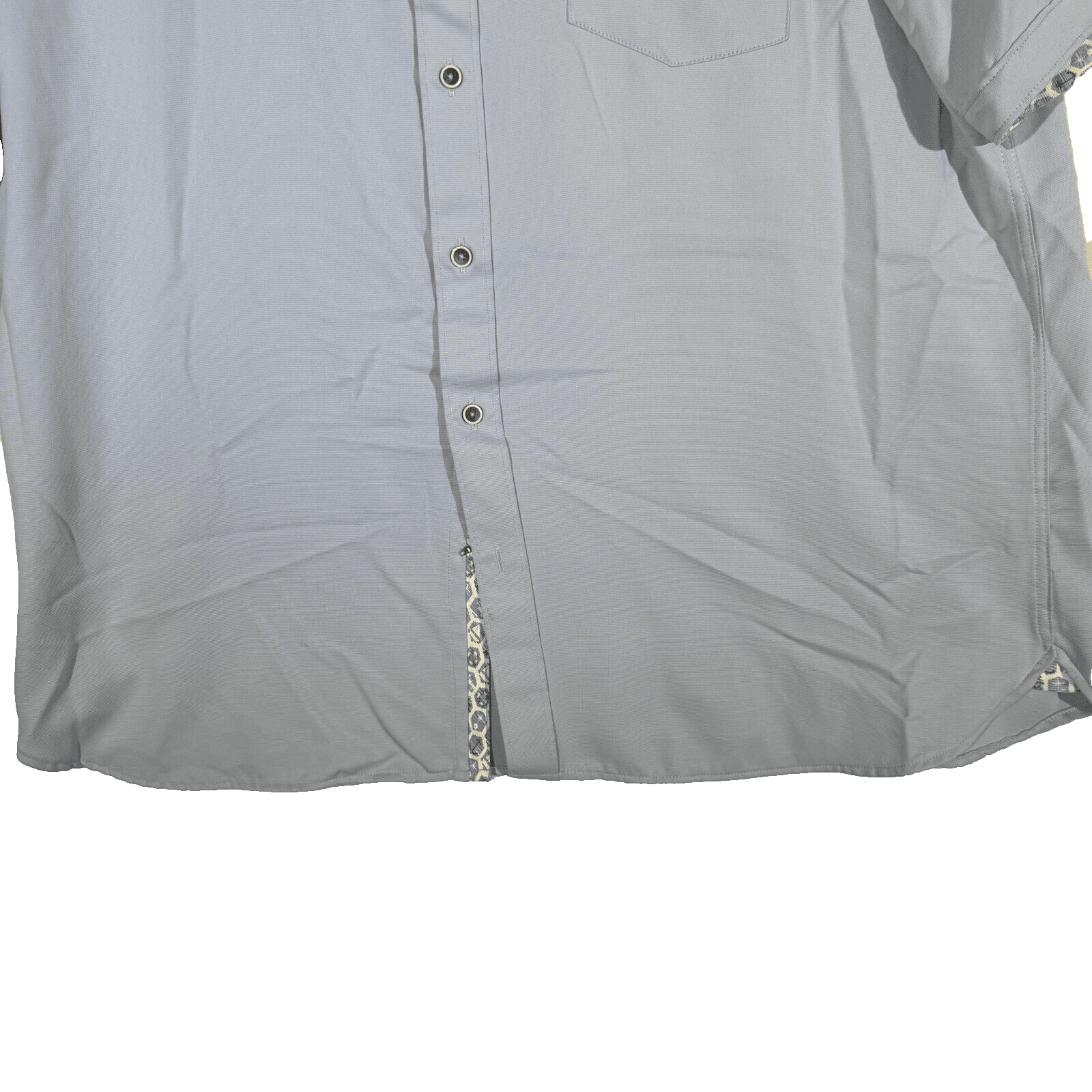 Age of Wisdom Shirt Men’s 2XL Blue Short‑Sleeve Button‑Up 100% Polyester M232 - Thumbnail 3