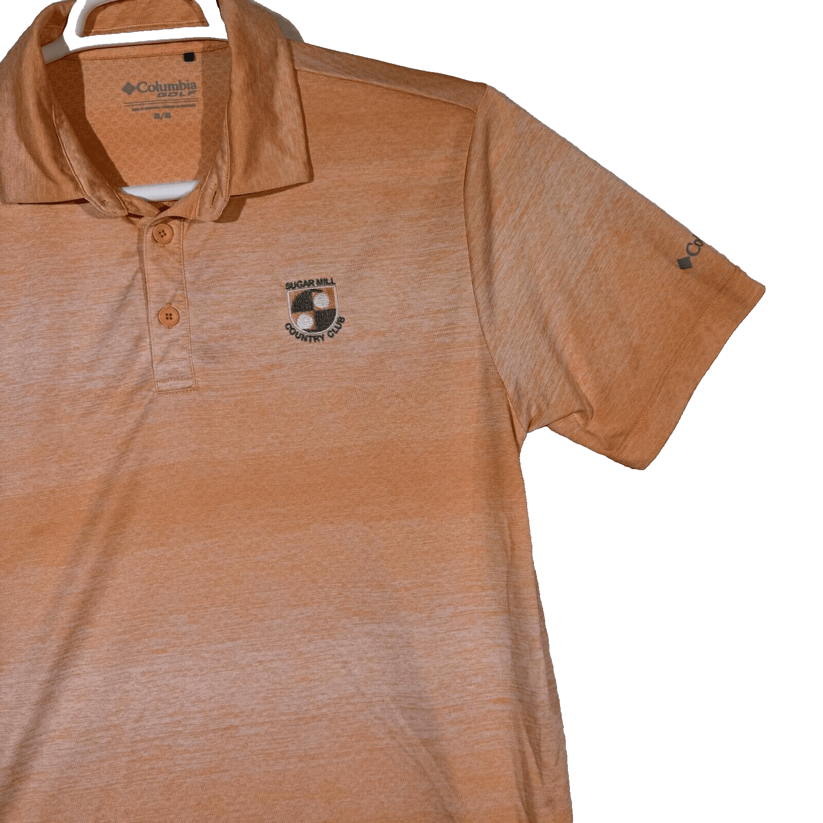 Columbia Golf Polo Men’s M Orange Omni‑Shade Sugar Mill CC 100% Polyester M208 - Thumbnail 6