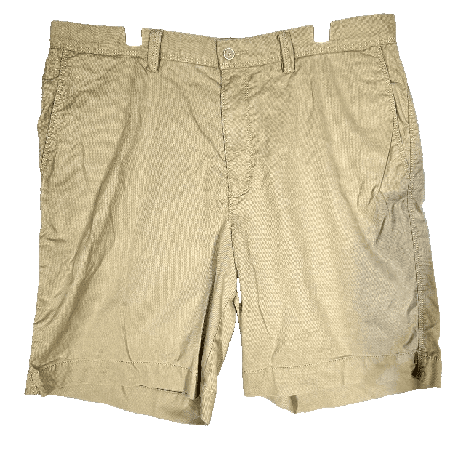 Tommy Bahama Men Chino Shorts 36 Beige Stretch Mid-Rise Flat Front Zip Fly - Image 1