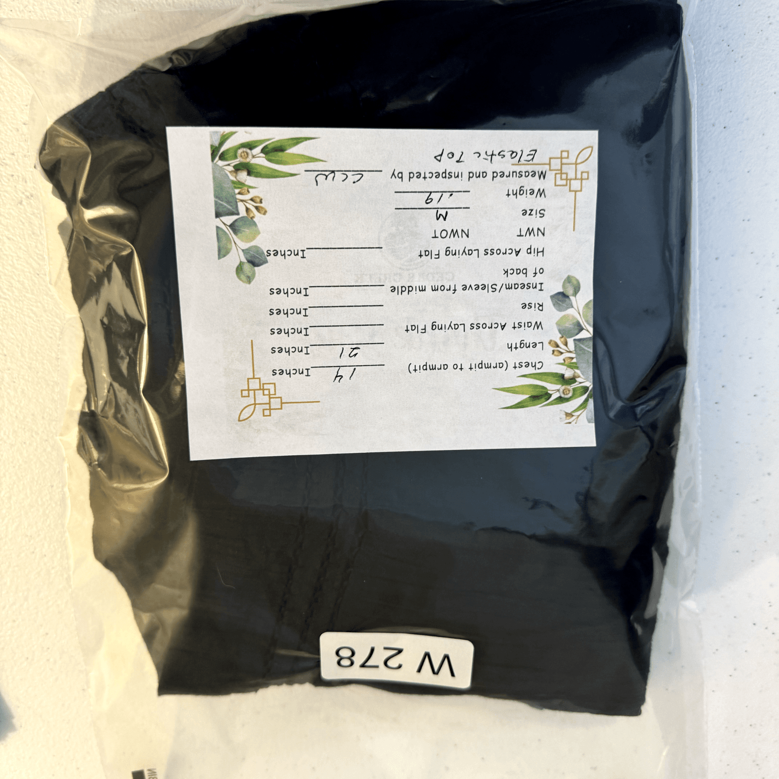 Paige Blouse Women’s M Knotted Shoulder Elastic Neck Black Cotton Top W278 - Thumbnail 6