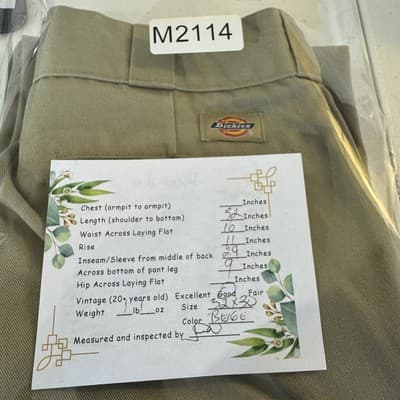 Dickies 874 Pants Mens 32x30 Beige Original Fit Workwear Straight Leg - Thumbnail 7