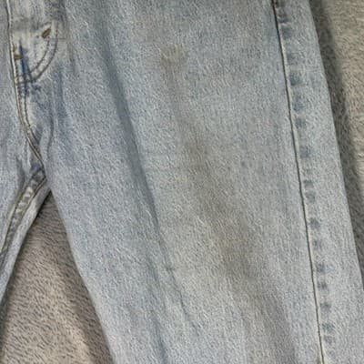 Vintage Levis 505 Jeans Mens 34x32 Light Wash Blue Straight Leg Faded Denim - Thumbnail 3