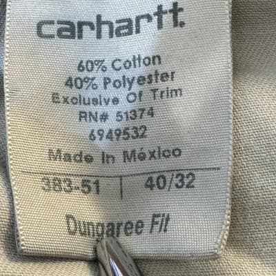 Carhartt Pants Mens 40x32 Brown Dungaree Fit Canvas Workwear Utility Fair - Thumbnail 7