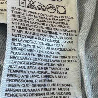 Levis 559 Jeans Mens 40x30 Blue Straight Leg Denim Whiskering Frayed Hem Zip Fly - Thumbnail 6