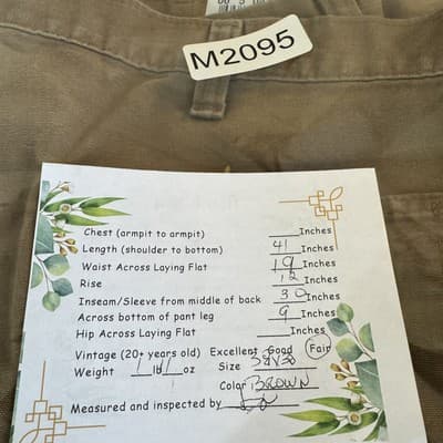 Carhartt Pants Mens 38x30 Brown Workwear Dungaree Fit Stained Distressed - Thumbnail 8