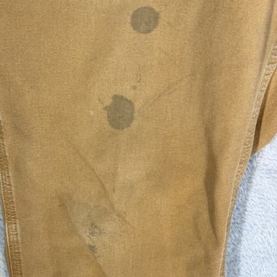 Carhartt Pants Mens 38x30 Brown Workwear Dungaree Fit Stained Distressed - Thumbnail 3