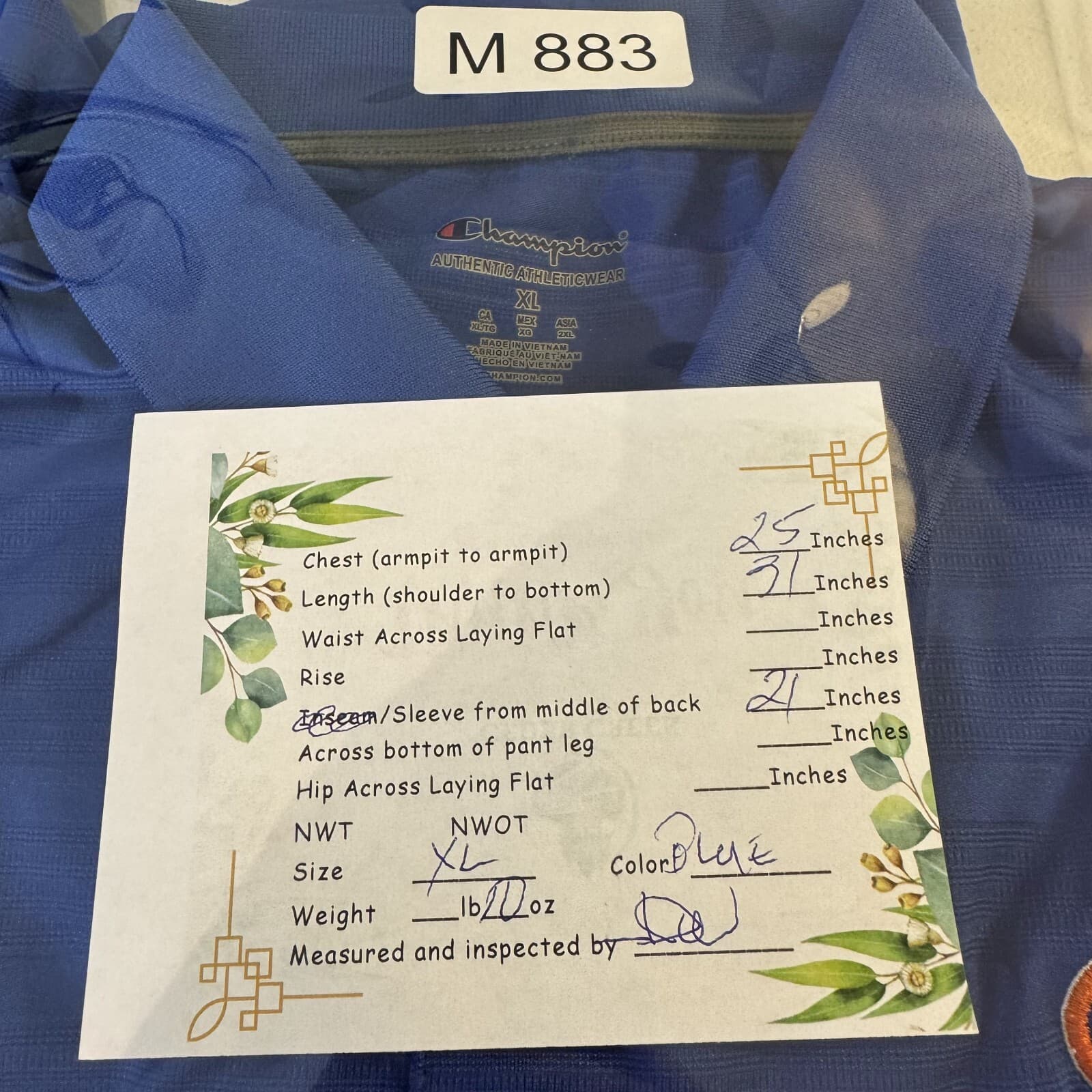 Champion Polo Shirt Men XL Blue Florida Gators 100 Percent Polyester Football - Thumbnail 8