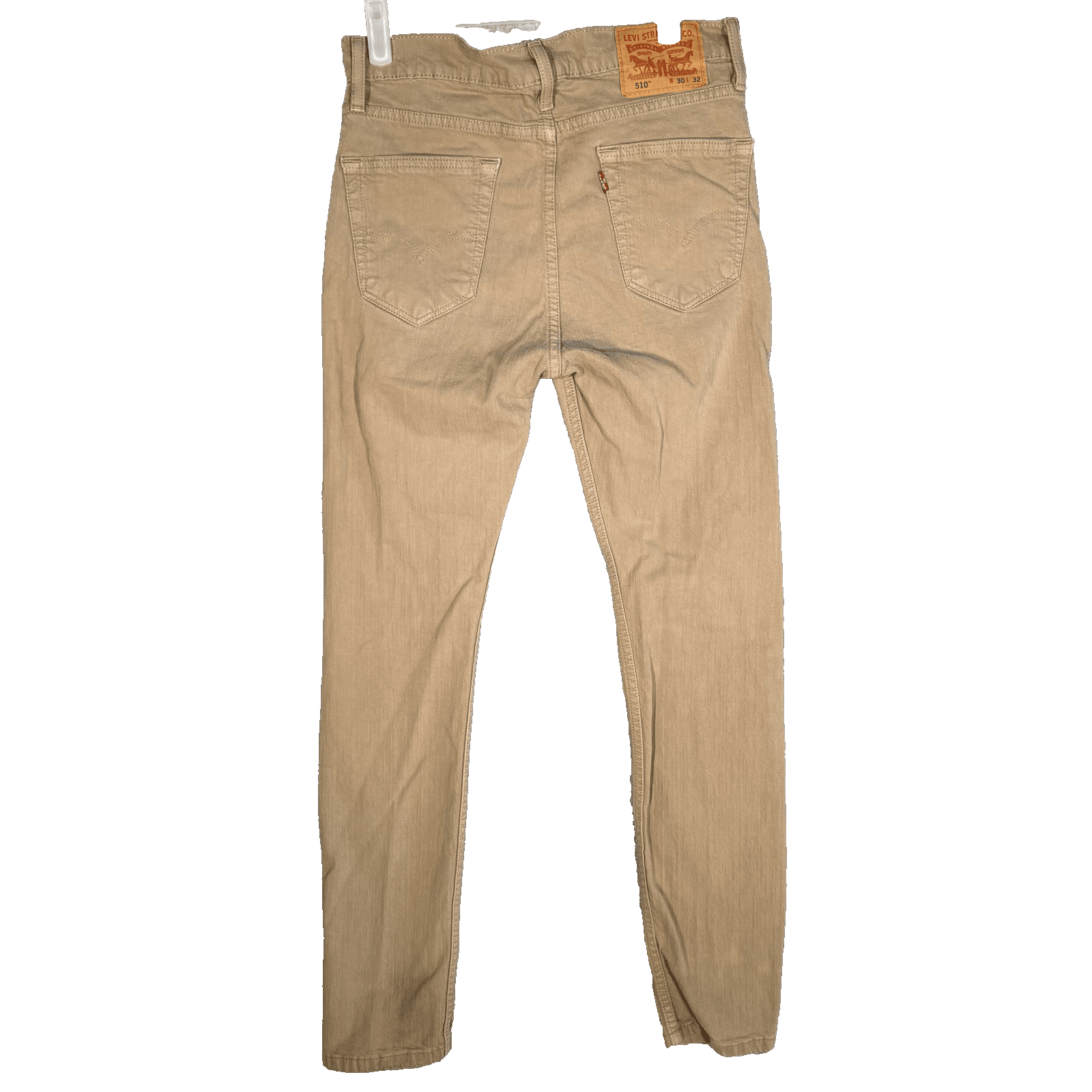 Levi's 510 Jeans Mens 30x32 Beige Skinny Fit Stretch Denim Pants Casual Style - Thumbnail 2