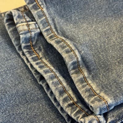 Levis 505 Jeans Mens 34x32 Blue Medium Wash Straight Leg Stretch Denim Mid Rise - Thumbnail 8